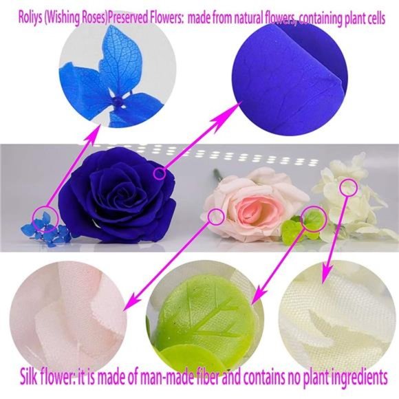 Preserved Real Roses with Colorful Mood Light Wishing Bottle,Eternal Rose - Picture 6 of 6